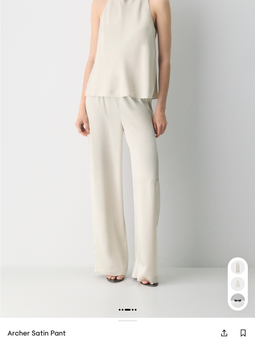 Aritiza Archer Satin Pants NWT